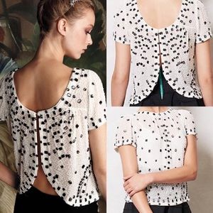 Anthropologie Beaded Top
